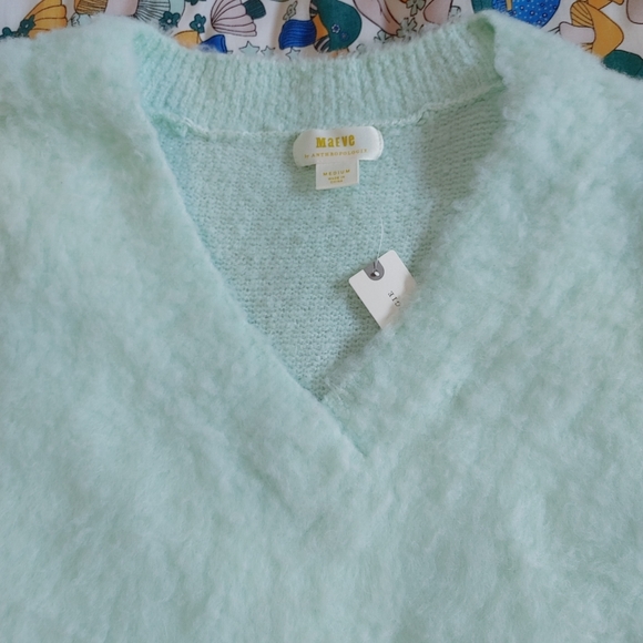 Anthropologie Maeve Plush V-neck Sweater - Picture 9 of 13